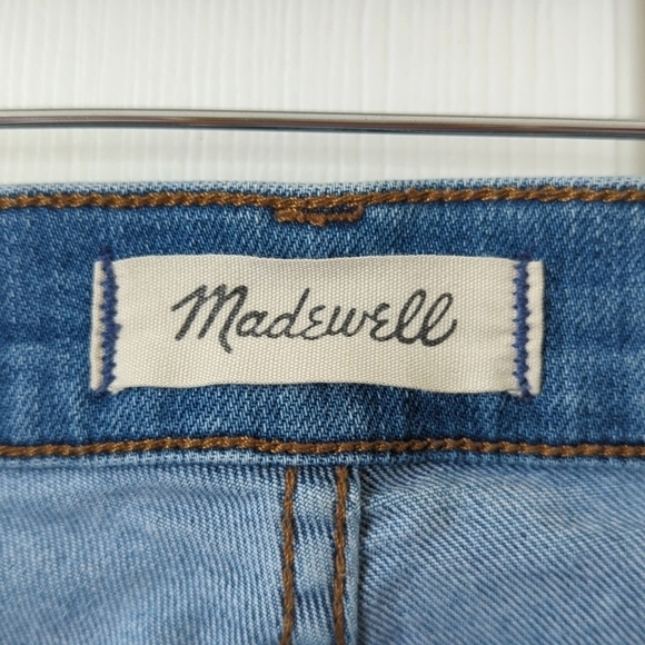 Madewell Classic 9" High Rise Distressed Medium Wash Cropped Skinny Jeans 29 - Picture 8 of 15